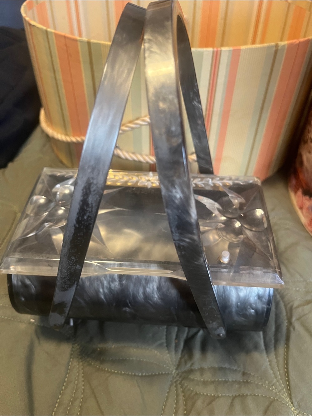“Moonlit Bloom”Lucite Satchel